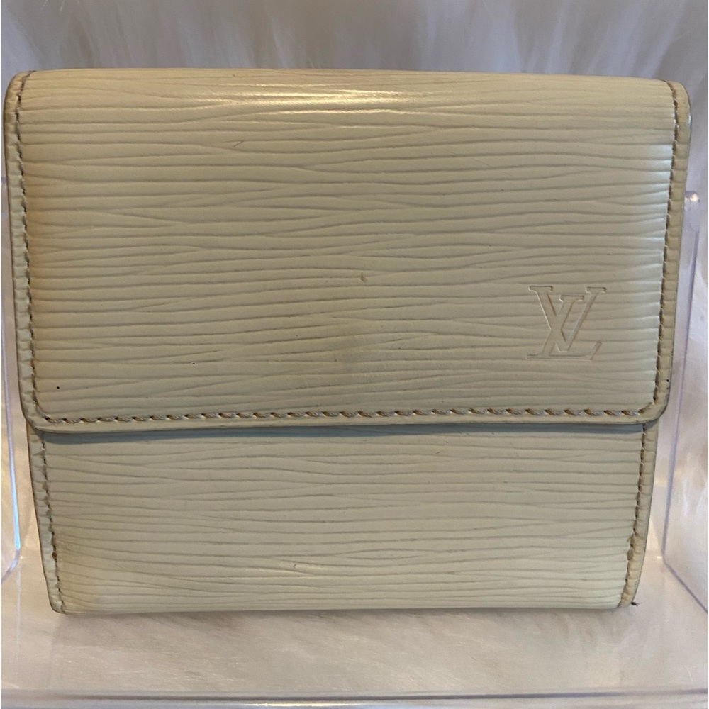 Louis Vuitton EPI Elise Double Snap Ivory Wallet